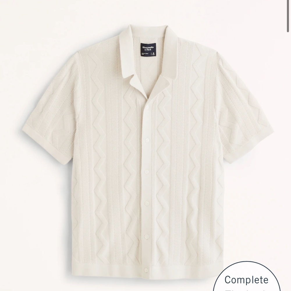 Abercrombie & fitch stitch button through sweater polo